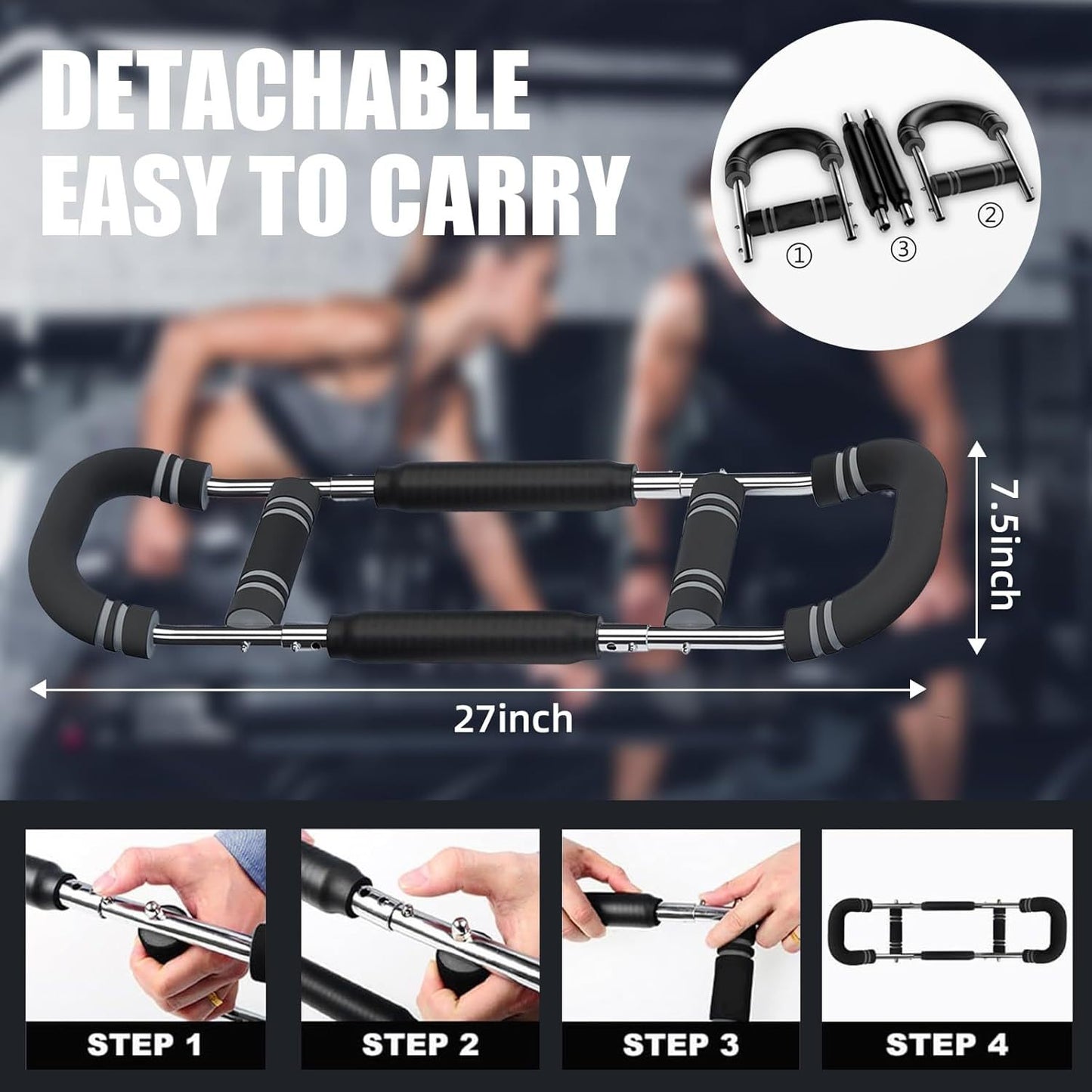 Versatile Resistance Bar—Your All-in-One Home Workout Solution